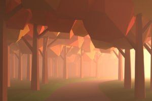 low poly, Trees, Nature, Arbol