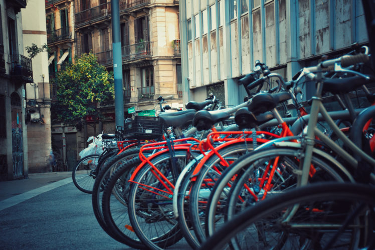 Ferran Corral, Barcelona, Spain, Bicycle, Vehicle, Urban, City, Street, Building HD Wallpaper Desktop Background