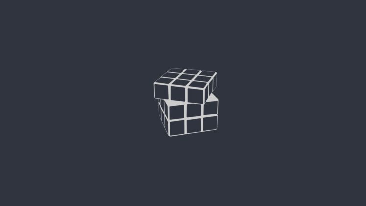 Rubiks Cube, Minimalism, Digital art HD Wallpaper Desktop Background