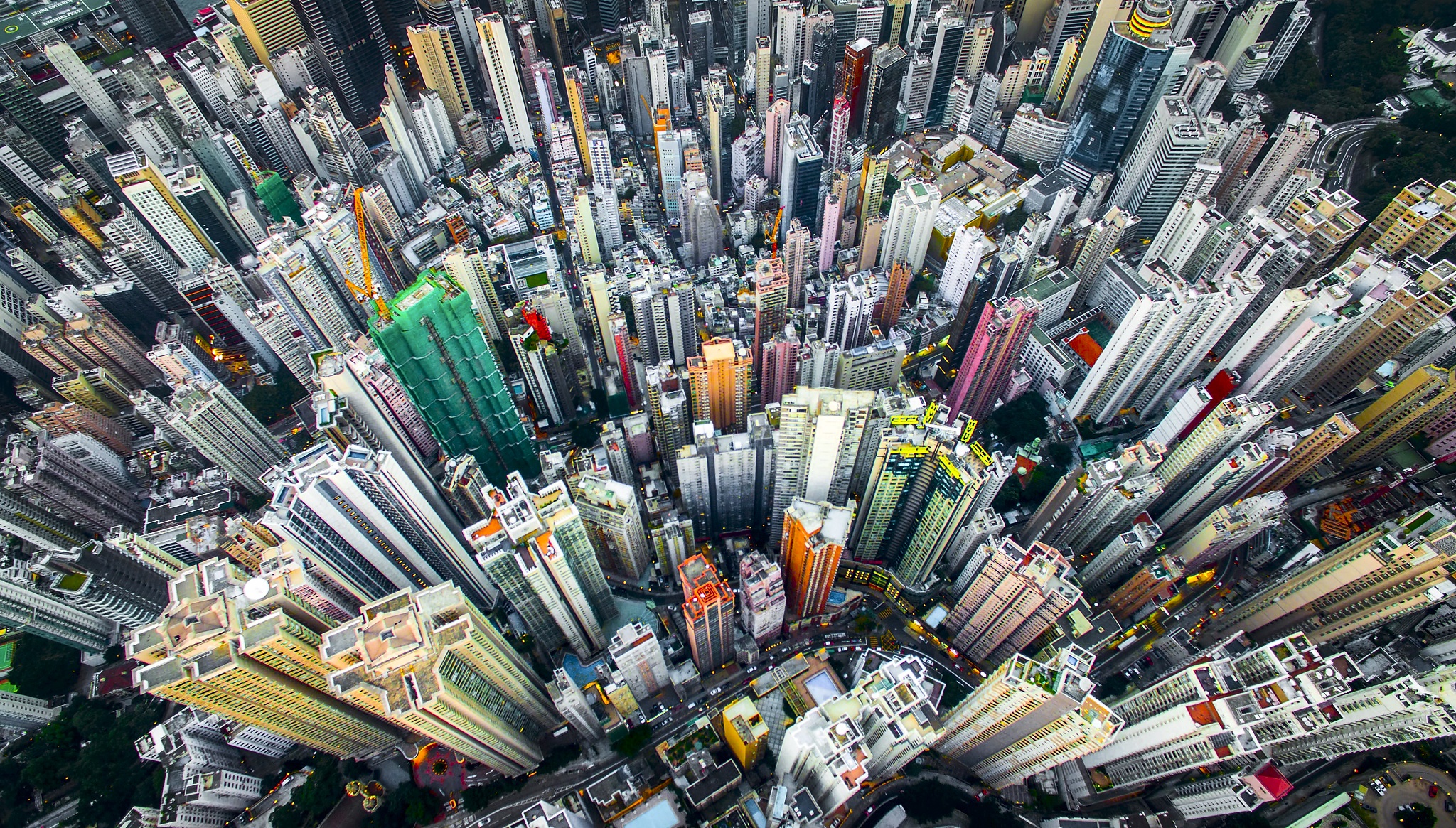 aerial view, Cityscape, China Wallpaper