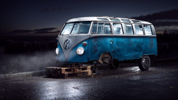 dark, Volkswagen, Blue, Vehicle, Car HD Wallpaper Desktop Background