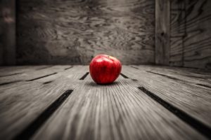 wooden surface, Fruit, Red, Food, Apples