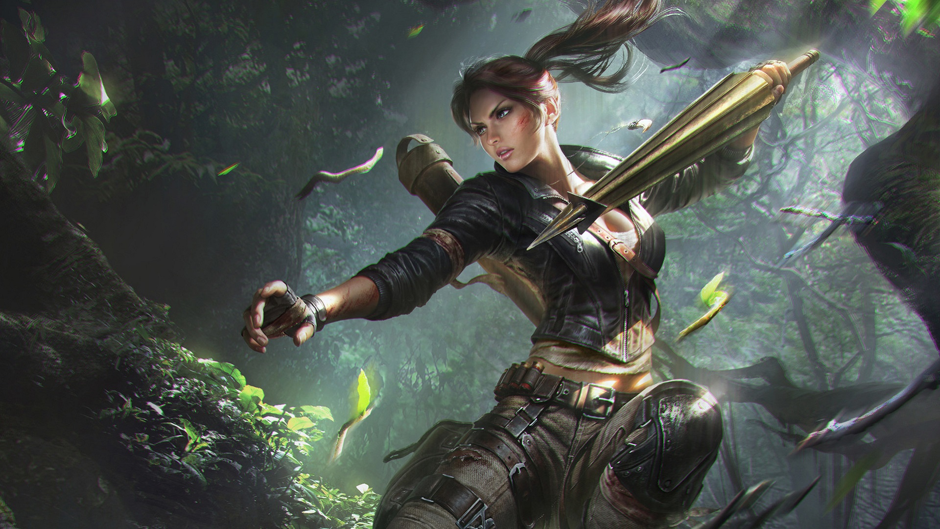 women, Lara Croft, Ponytail, Digital art, Tomb Raider, Video games Wallpaper