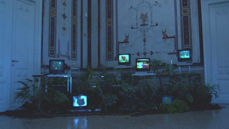 vaporwave, VHS, TV, Herbarium, Distortion, Indoors HD Wallpaper Desktop Background