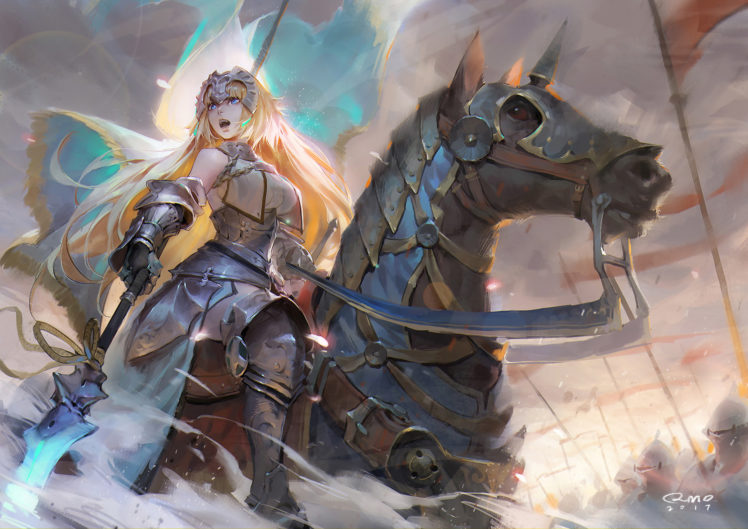 warrior, Armor, Magic, Fate Series, Fate Apocrypha, Ruler (Fate Apocrypha) HD Wallpaper Desktop Background