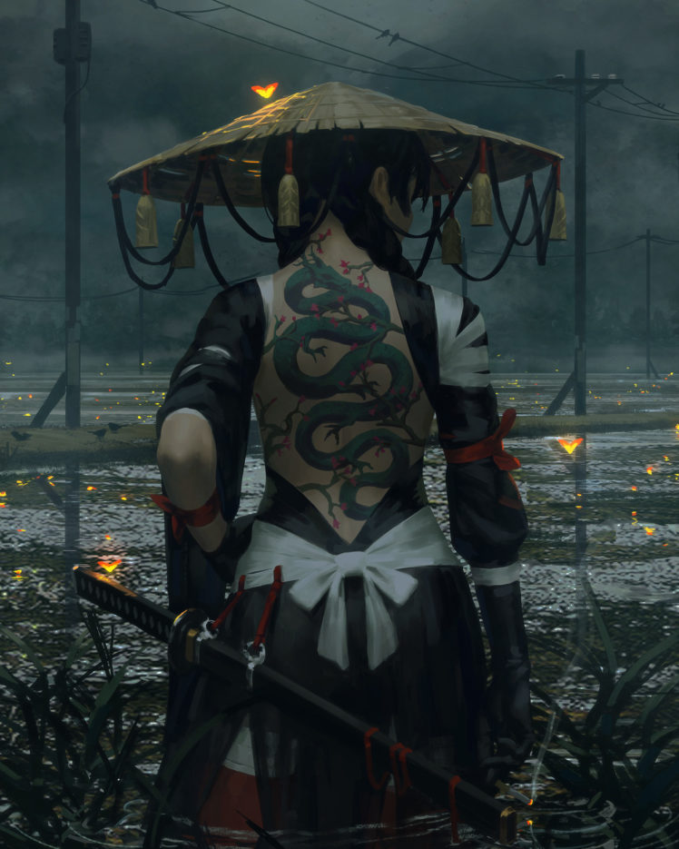 warrior, Fantasy art, Samurai, Sword HD Wallpaper Desktop Background