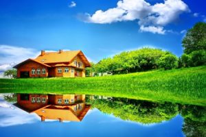 house, Water, Lake, Reflection