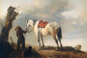 children, Phillips Wauerman, Horse, Painting, Classic art