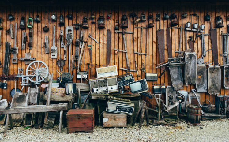 Collection Of Aged Retro Tools And Accessories HD Wallpaper Desktop Background