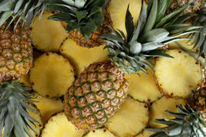 pineapples, Food, Yellow, Plants