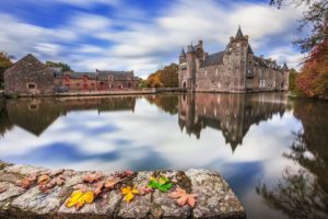 France, Castle, Reflection, Building, Water