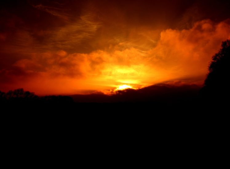 photography, Landscape, Sunset, Clouds, Shades, Sky HD Wallpaper Desktop Background