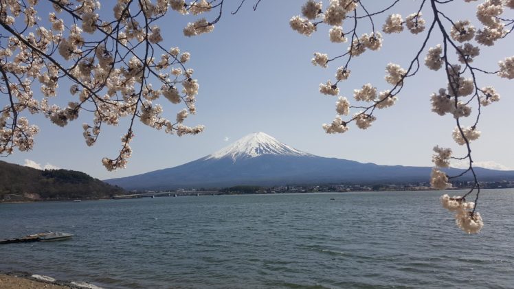 Japan, Nature, Mount Fuji, Lake, Spring HD Wallpaper Desktop Background