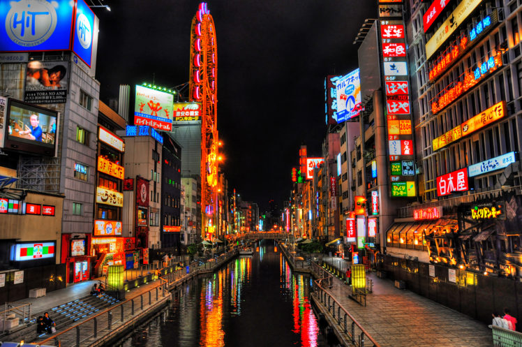 Japan, Osaka, Dotonbori HD Wallpaper Desktop Background