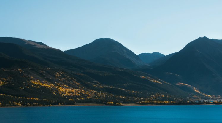 lake, Mountains, Forest, Sky, Landscape HD Wallpaper Desktop Background