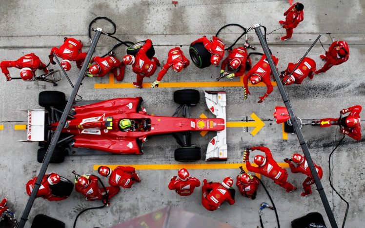 Formula 1, Ferrari, Pit stop, Sport, Car, Race cars, Racing HD Wallpaper Desktop Background