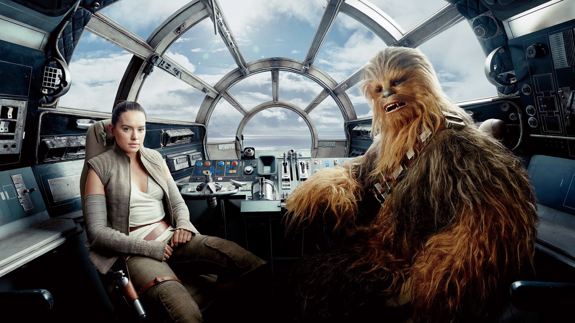 Rey, Chewbacca, Daisy Ridley, Star Wars: The Last Jedi, Star Wars, Rey (from Star Wars), Movies Wallpaper