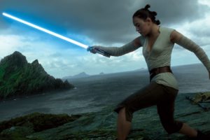 Rey, Daisy Ridley, Star Wars: The Last Jedi, Star Wars, Rey (from Star Wars), Movies, Lightsaber
