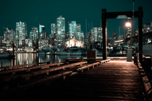 pier, Night, Cityscape