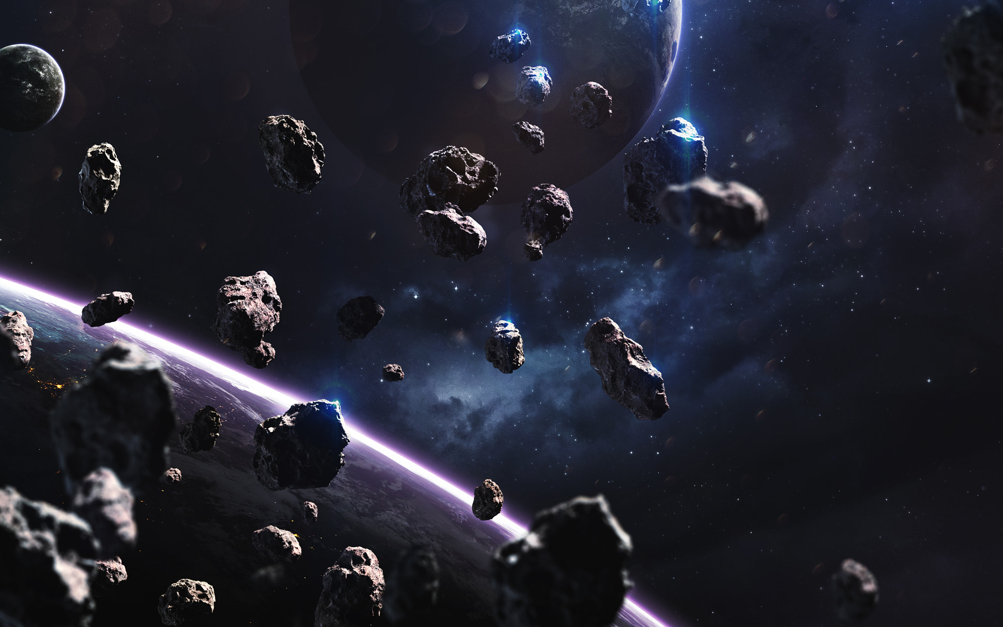 Meteorites. Deep Space Image, Science Fiction Fantasy In High Re Wallpaper