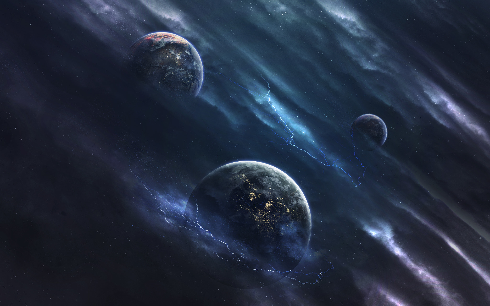 Unexplored Planets Of Faraway Space. Deep Space Image, Science F Wallpaper