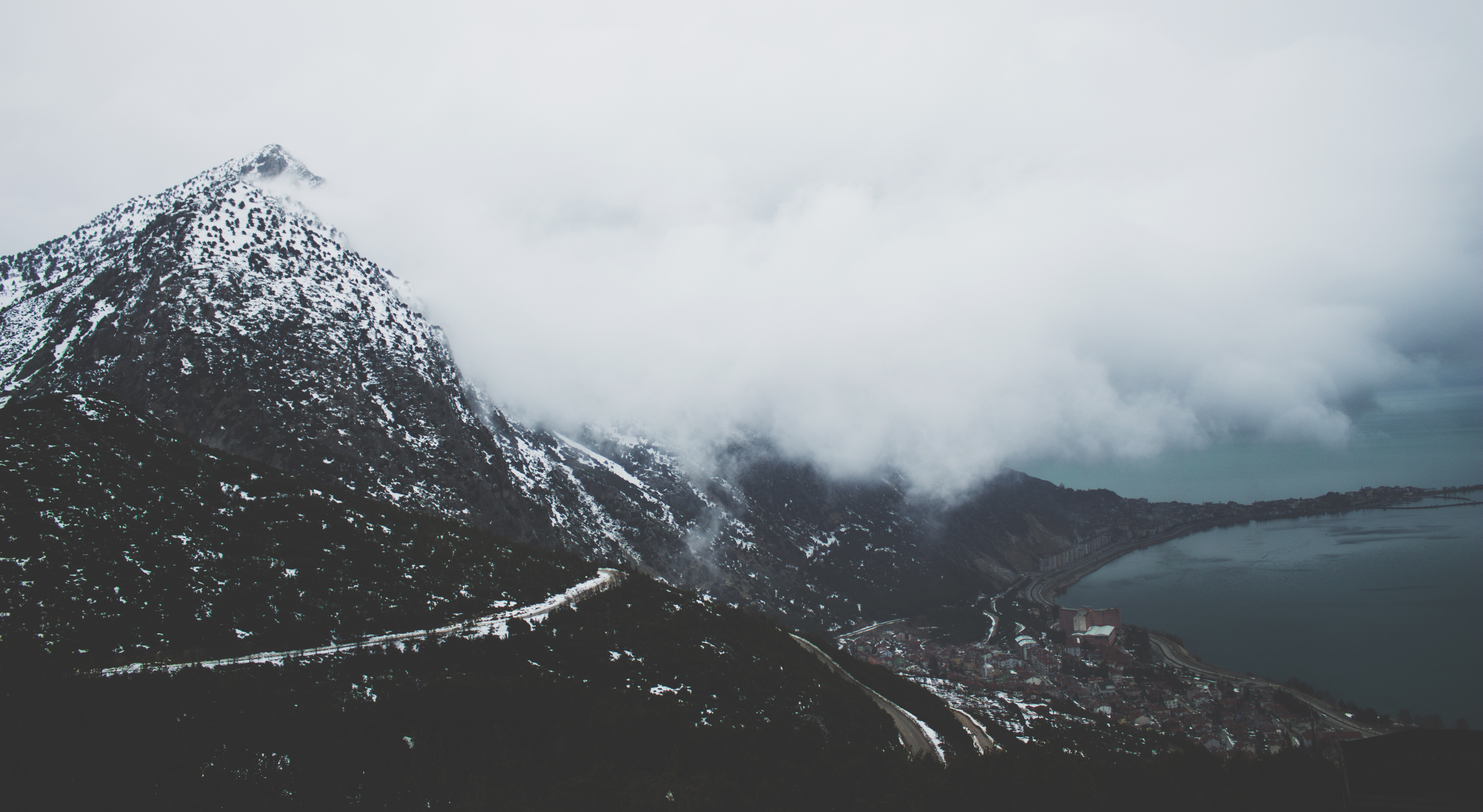 cold, Daylight, Mist, Landscape, Mountains, Nature, Sea, Snow Wallpaper