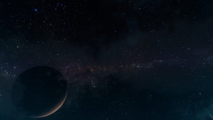 The Elder Scrolls V: Skyrim, Space, Night, Moon HD Wallpaper Desktop Background