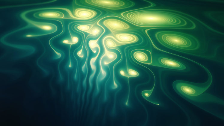 abstract, Fractal, Green, Digital art HD Wallpaper Desktop Background