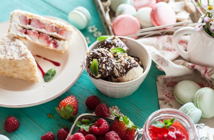 sweets, Food, Cake, Berries HD Wallpaper Desktop Background