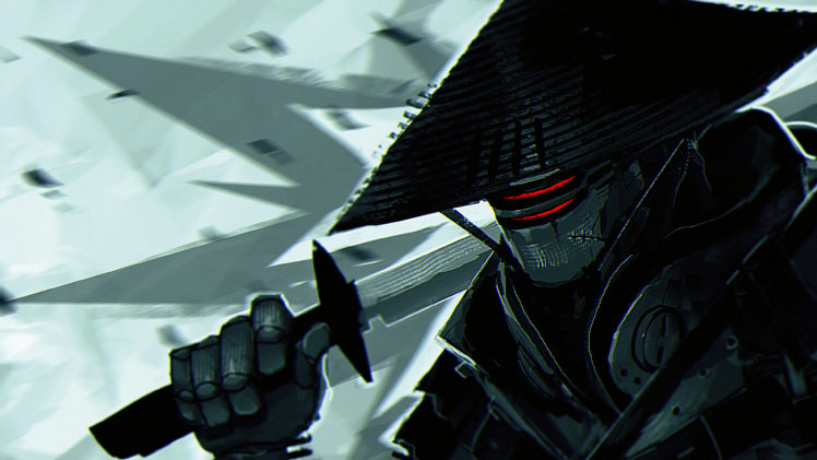 cyborg, Cyberpunk, Samurai HD Wallpaper Desktop Background