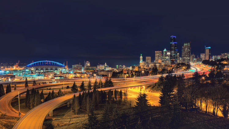 cityscape, Landscape, City, Night HD Wallpaper Desktop Background