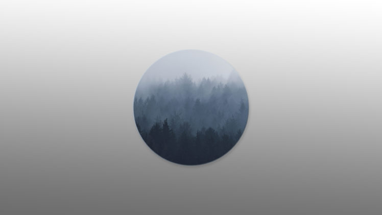gradient, Trees HD Wallpaper Desktop Background