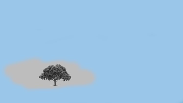 pine trees, Blue skin HD Wallpaper Desktop Background