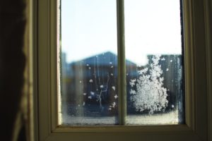 frost, Window, Curtain, The Outsider