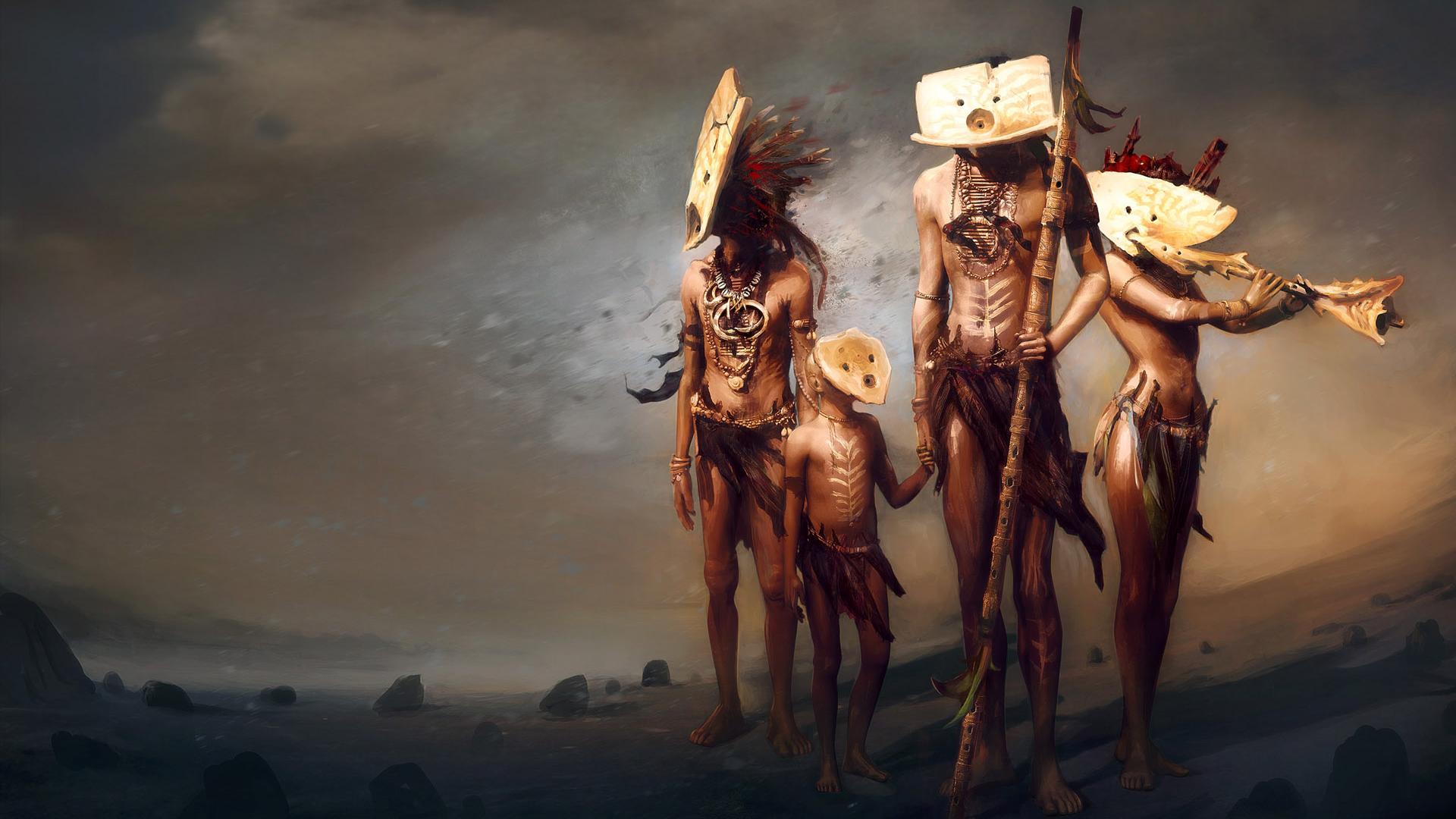 tribe, Video games, Digital art, From Dust, Mask, Ubisoft Wallpaper