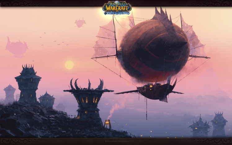 video games, Digital art, World of Warcraft, Blizzard Entertainment, World of Warcraft: Wrath of the Lich King, Fantasy art, Horde, Airships HD Wallpaper Desktop Background