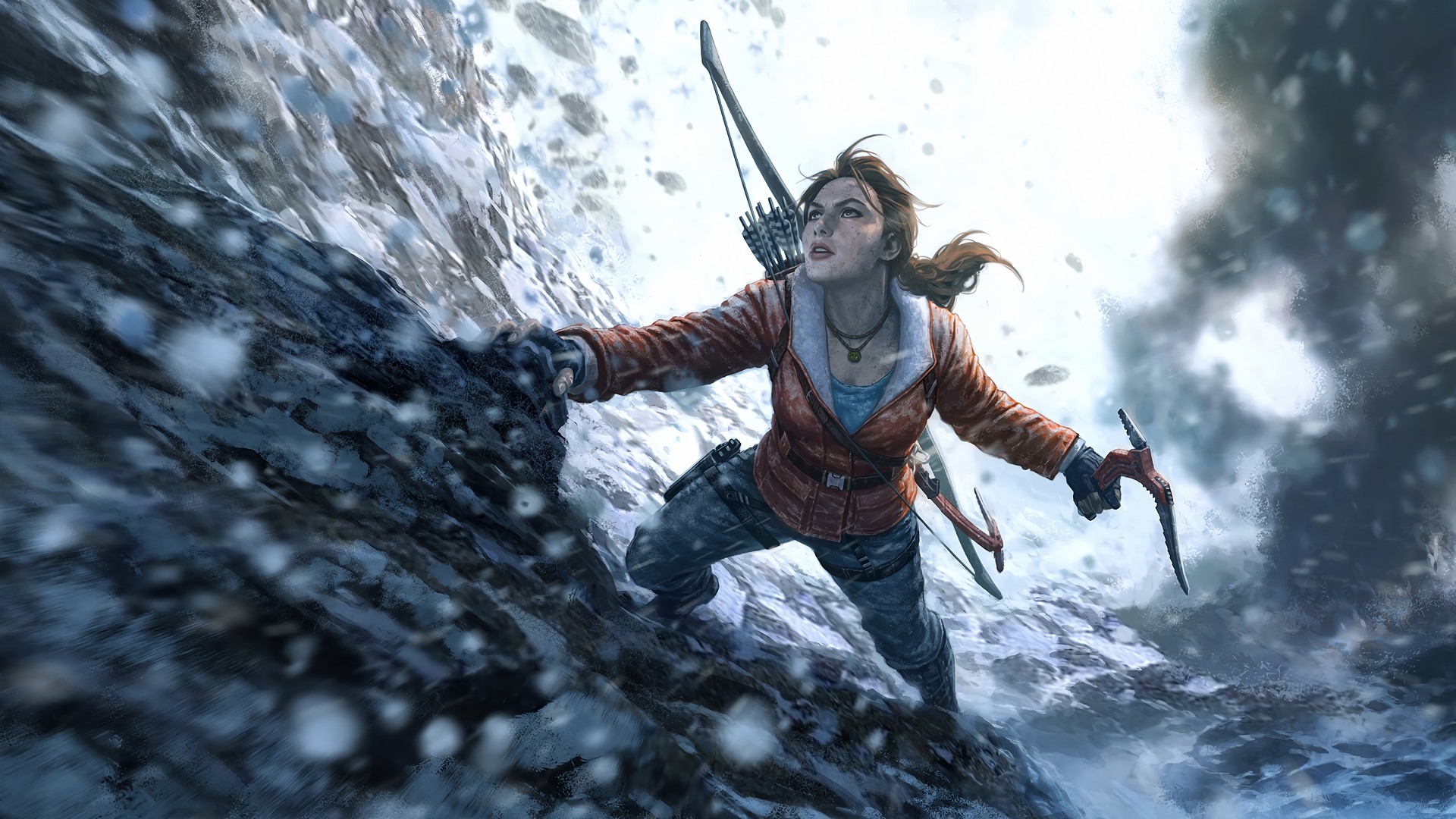 Lara Croft Women Brunette Archer Tomb Raider Rise Of The Tomb Raider Video Games Artwork