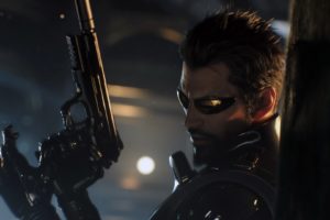 Adam Jensen, Men, Deus Ex: Human Revolution, Deus Ex: Mankind Divided, Video games, CGI, Black hair, Gun, Augmentation, Deus Ex
