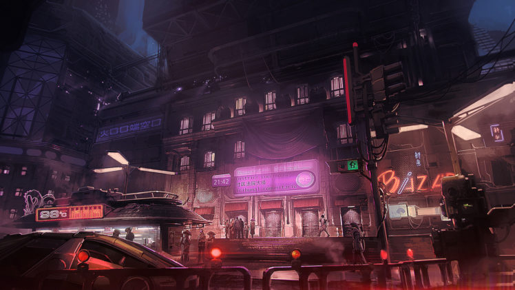 city, The next generation, Science fiction, Neon, Car HD Wallpaper Desktop Background