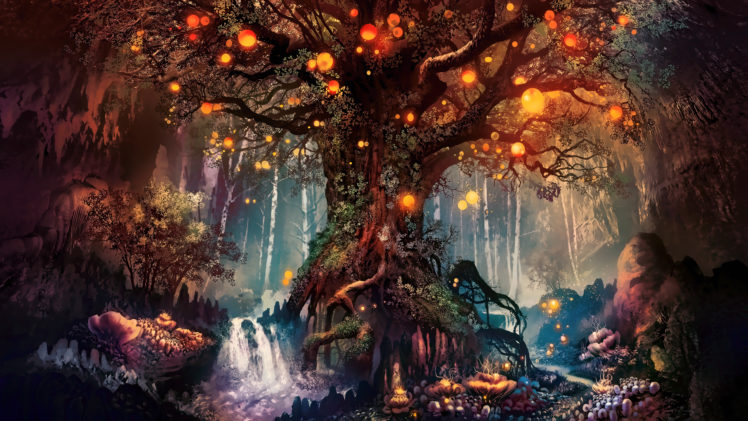 fantasy art, Artwork, Fan art, Trees, Nature HD Wallpaper Desktop Background