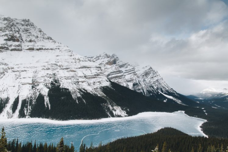 nature, Snow, Mountains, Trees, Water, Landscape HD Wallpaper Desktop Background