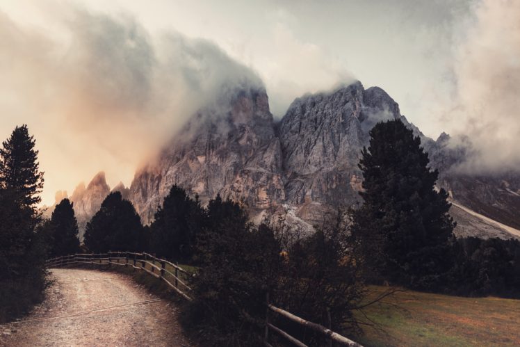 nature, Mountains, Trees, Road HD Wallpaper Desktop Background