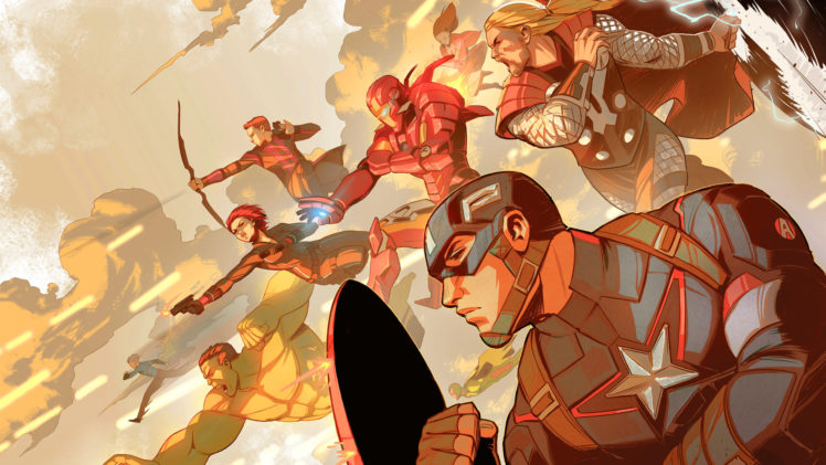Black Widow, The Avengers, Captain America, Iron Man, Thor, Hulk HD Wallpaper Desktop Background