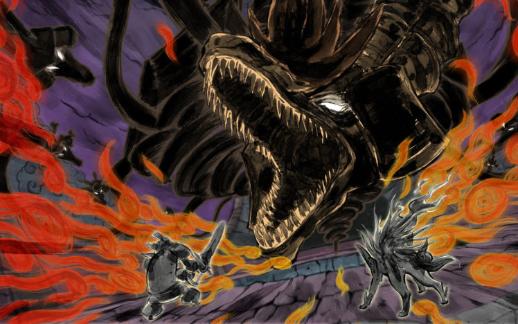 Amaterasu, Okami, Suzano, Dragon, Fire, Naruto Shippuuden HD Wallpaper Desktop Background