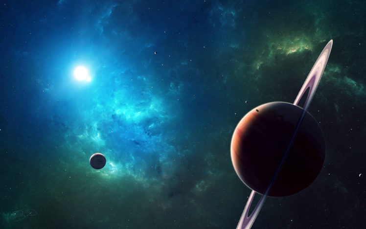 space, Planet, Stars, Galaxy, 3D, Digital art HD Wallpaper Desktop Background