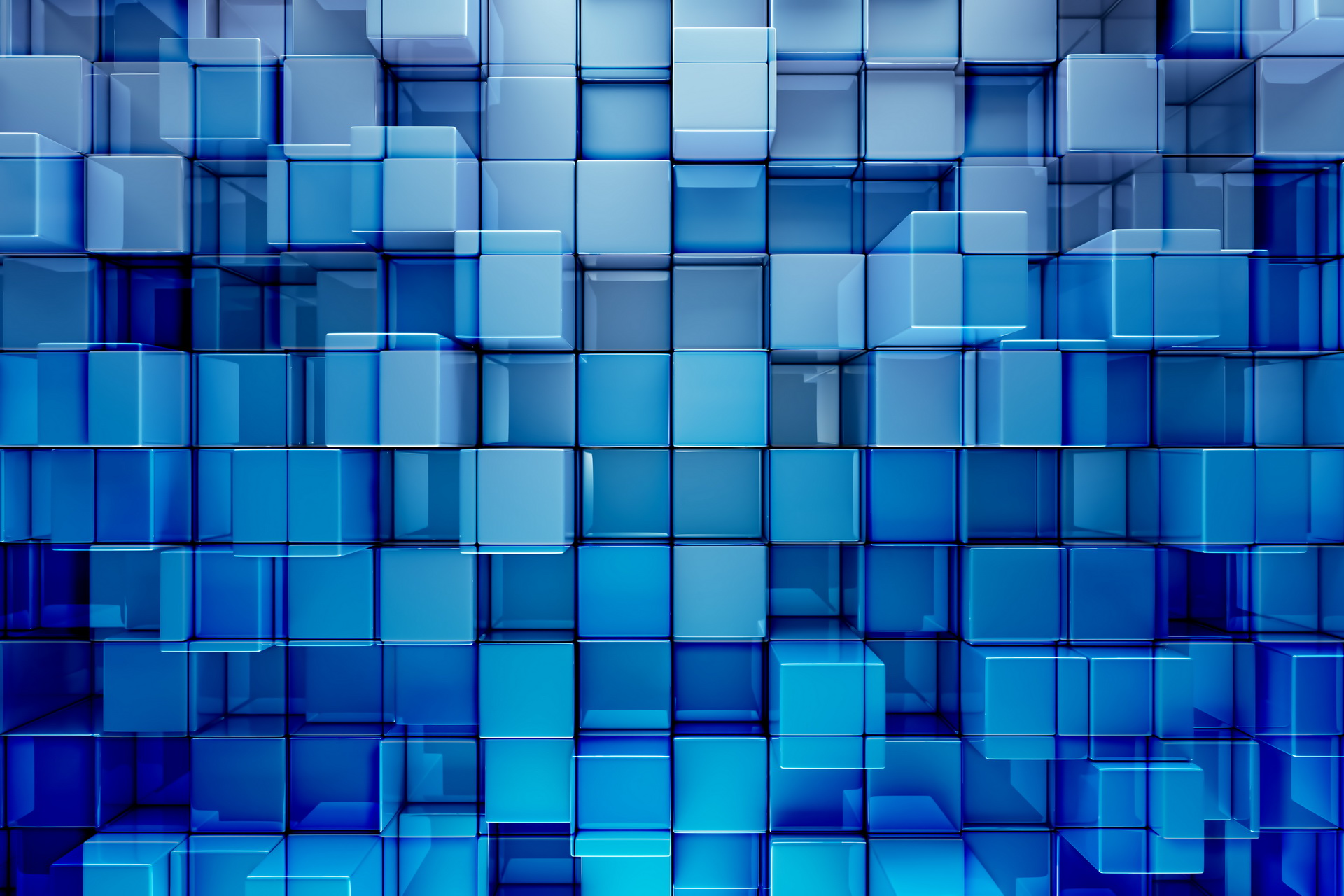 Blue Blocks Abstract Background Wallpaper