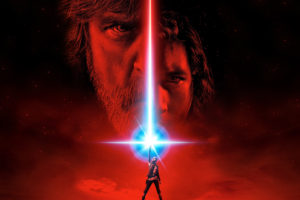 Luke Skywalker, Kylo Ren, Star Wars, Star Wars: The Last Jedi, Lightsaber, Movie poster