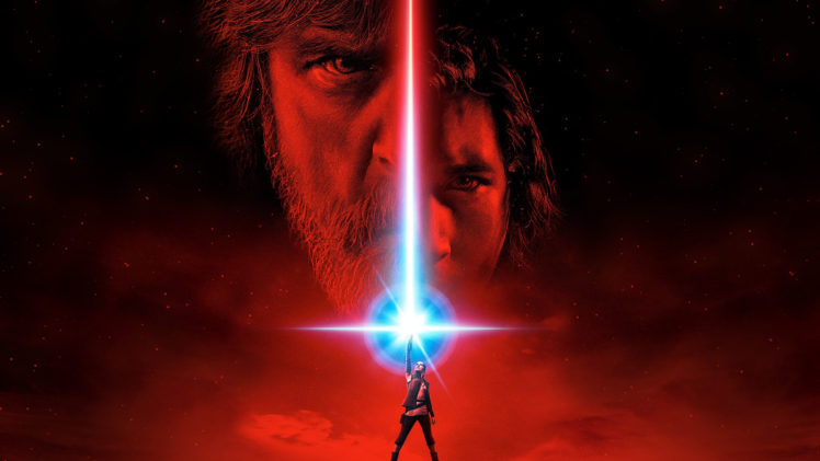 Luke Skywalker, Kylo Ren, Star Wars, Star Wars: The Last Jedi, Lightsaber, Movie poster HD Wallpaper Desktop Background