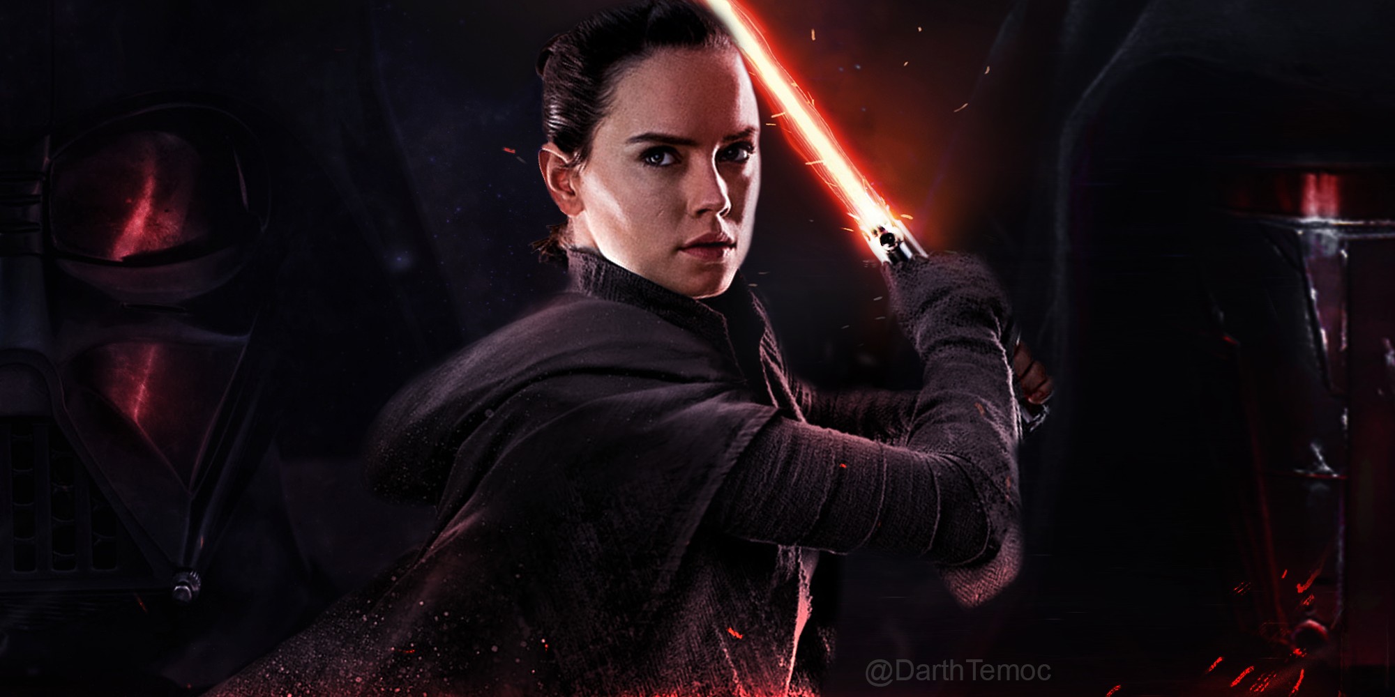 Daisy Ridley, Darth Vader, Darth Revan, Star Wars: The Last Jedi, Rey (from Star Wars) Wallpaper