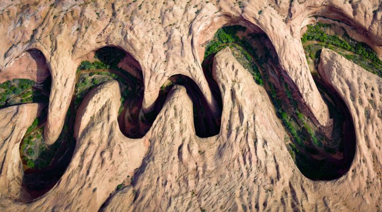 aerial view, Landscape, Nature, Canyon HD Wallpaper Desktop Background
